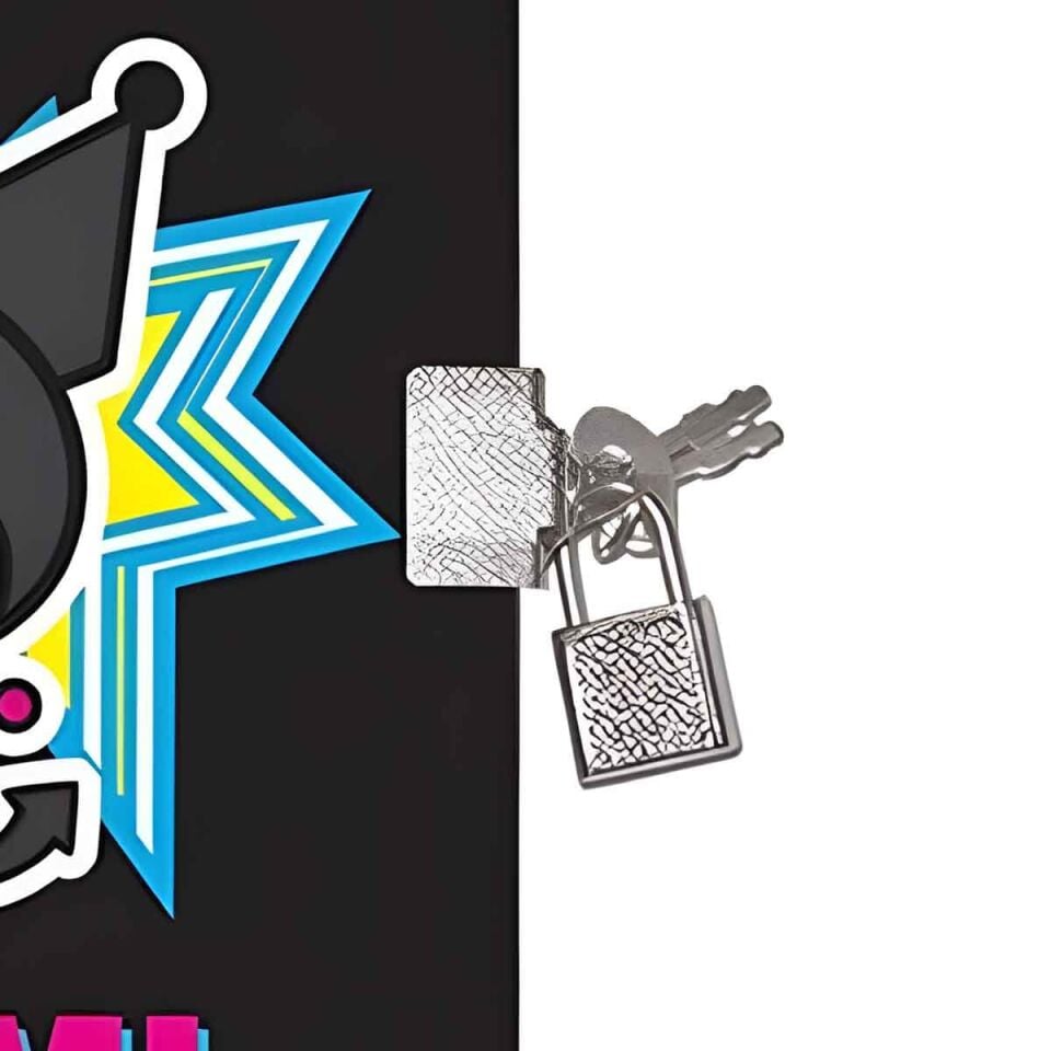 Kuromi 14x20 80 Yaprak Kilitli Hatıra Defteri