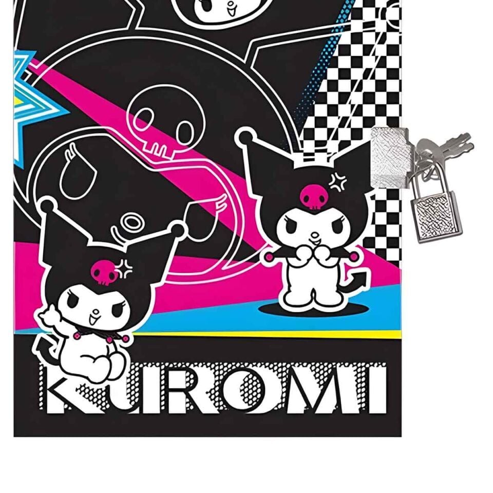 Kuromi 14x20 80 Yaprak Kilitli Hatıra Defteri