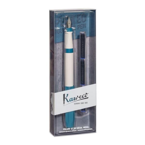 Kaweco 10002252 Perkeo Dolmakalem Set Krem/Turkuaz M Uç