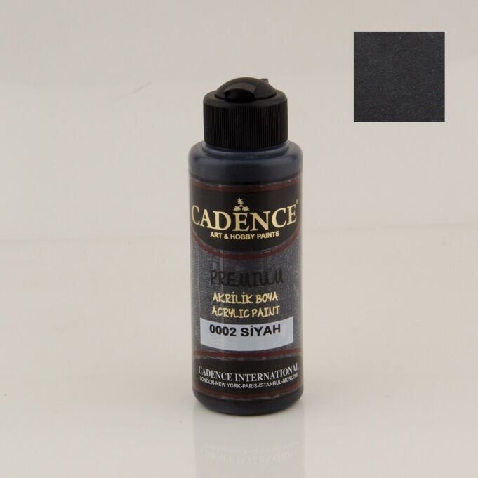Cadence Premium Akrilik Boya 0002 Siyah 120 Ml