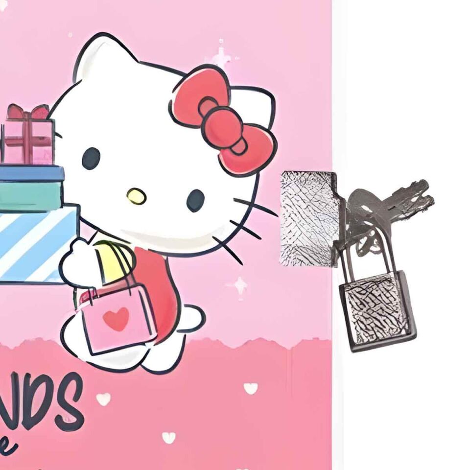Keskin Hello Kitty And Friends 14x20 80 Yaprak Kilitli Hatıra Defteri