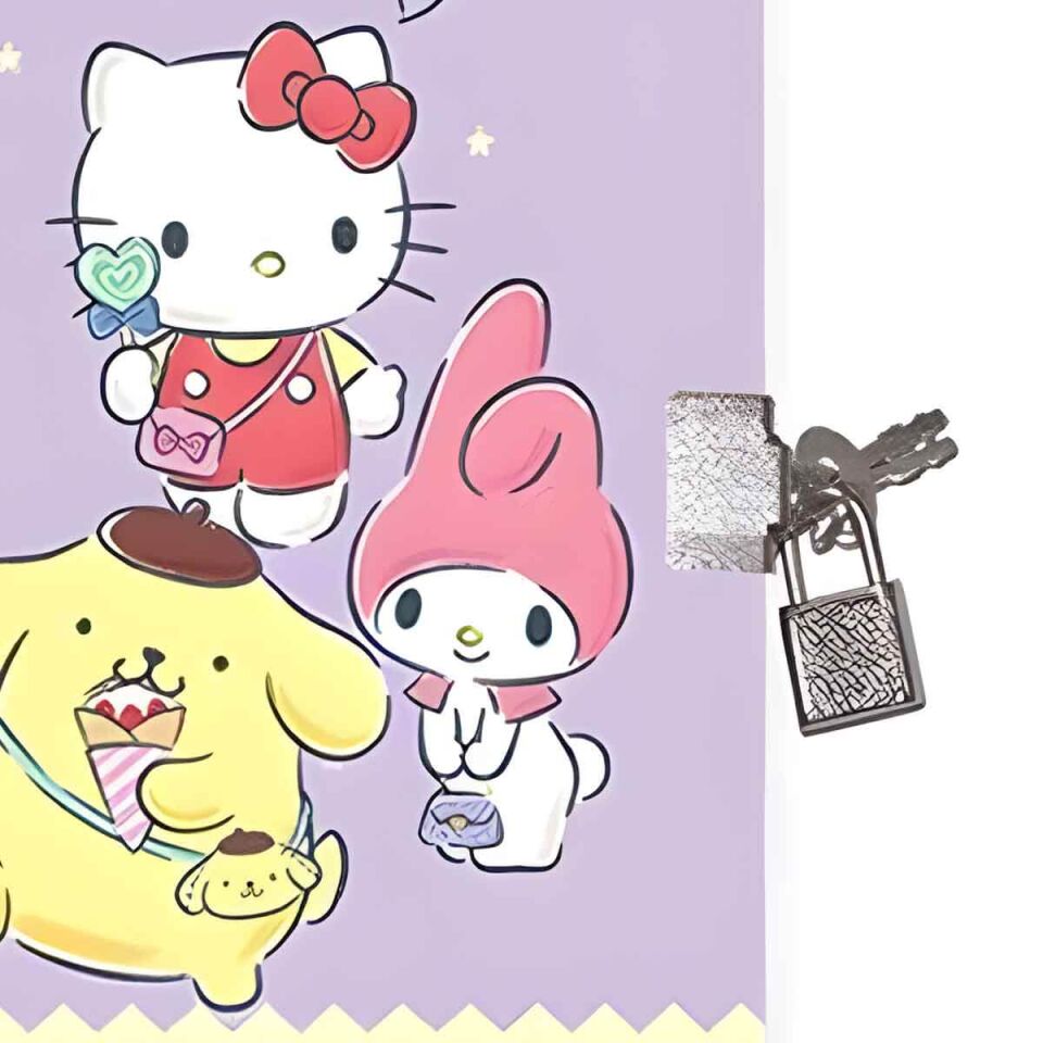 Keskin Hello Kitty And Friends 14x20 80 Yaprak Kilitli Hatıra Defteri