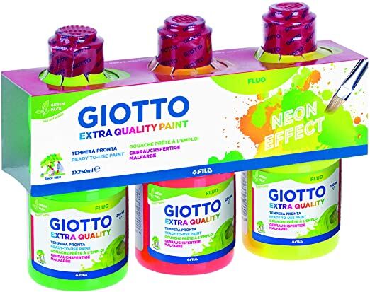 Giotto Pack 3x250 Ml Extra Quality Fluo Paint