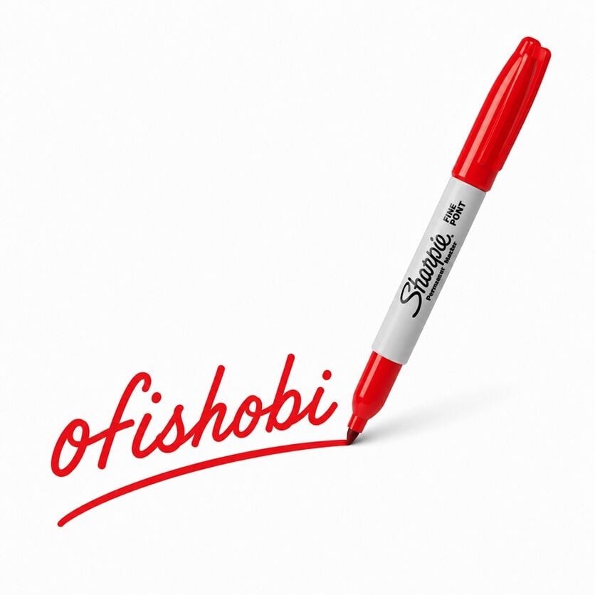 Sharpie Fine Permanent Markör Yuvarlak Uç - Kırmızı