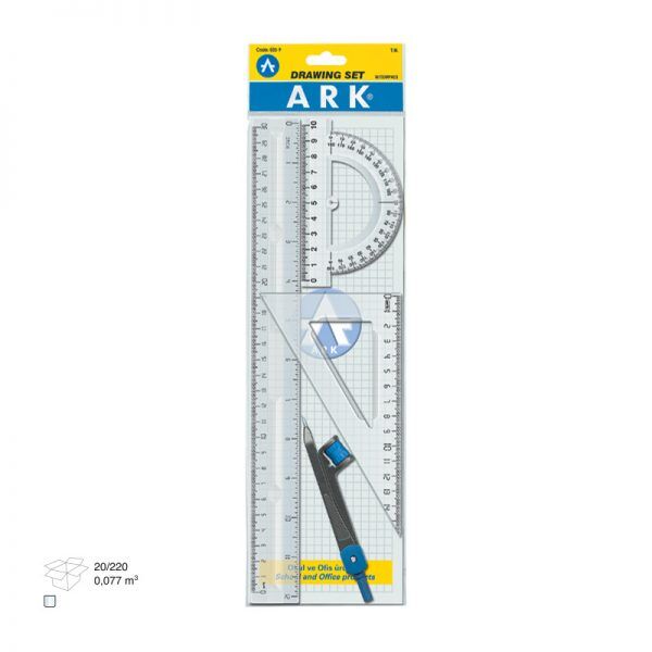 Ark Çizim Seti-4 Parça Şeffaf