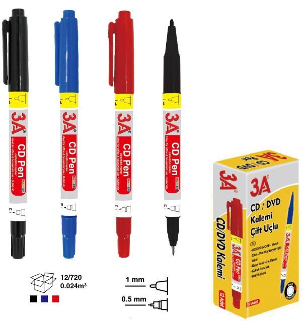 3A Asetatlı Cd Kalemi Kırmızı