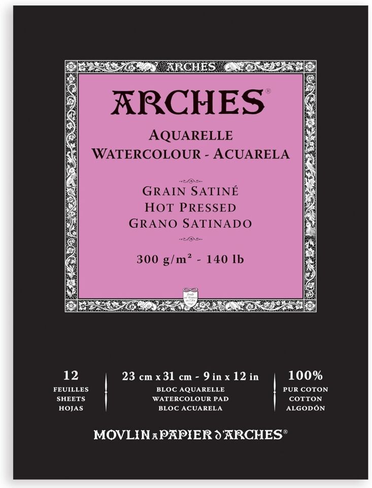 Arches Watercolor Cp Pa Whna 300 Gr 23x31 12 Sh