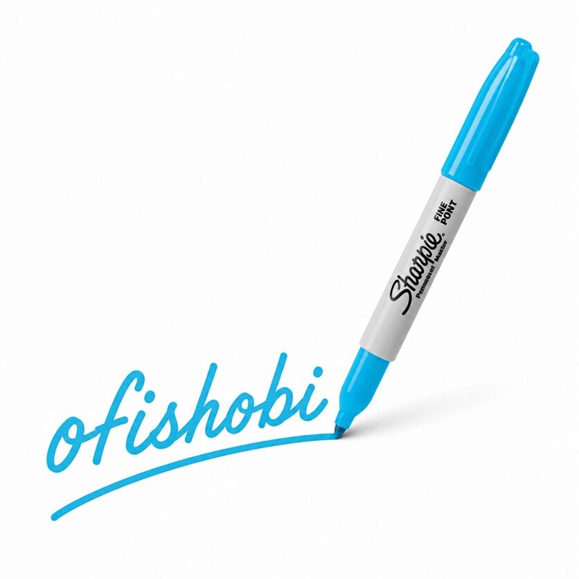 Sharpie Fine Permanent Markör Yuvarlak Uç - Açık Mavi