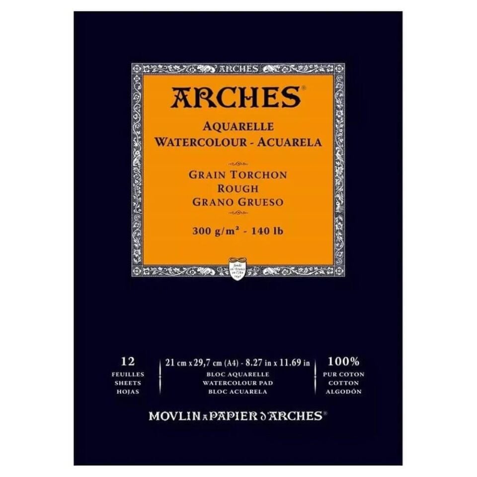Arches Watercolor Rg Pa Whna 300 Gr 21x29,7 12 Sayfa