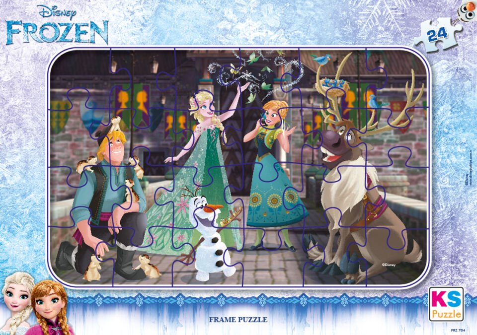 Ks Games 24 Parça Frame Puzzle Frozen