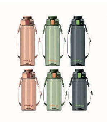 Gıpta Askılı Kilitli Tritan Matara 900 Ml Pembe