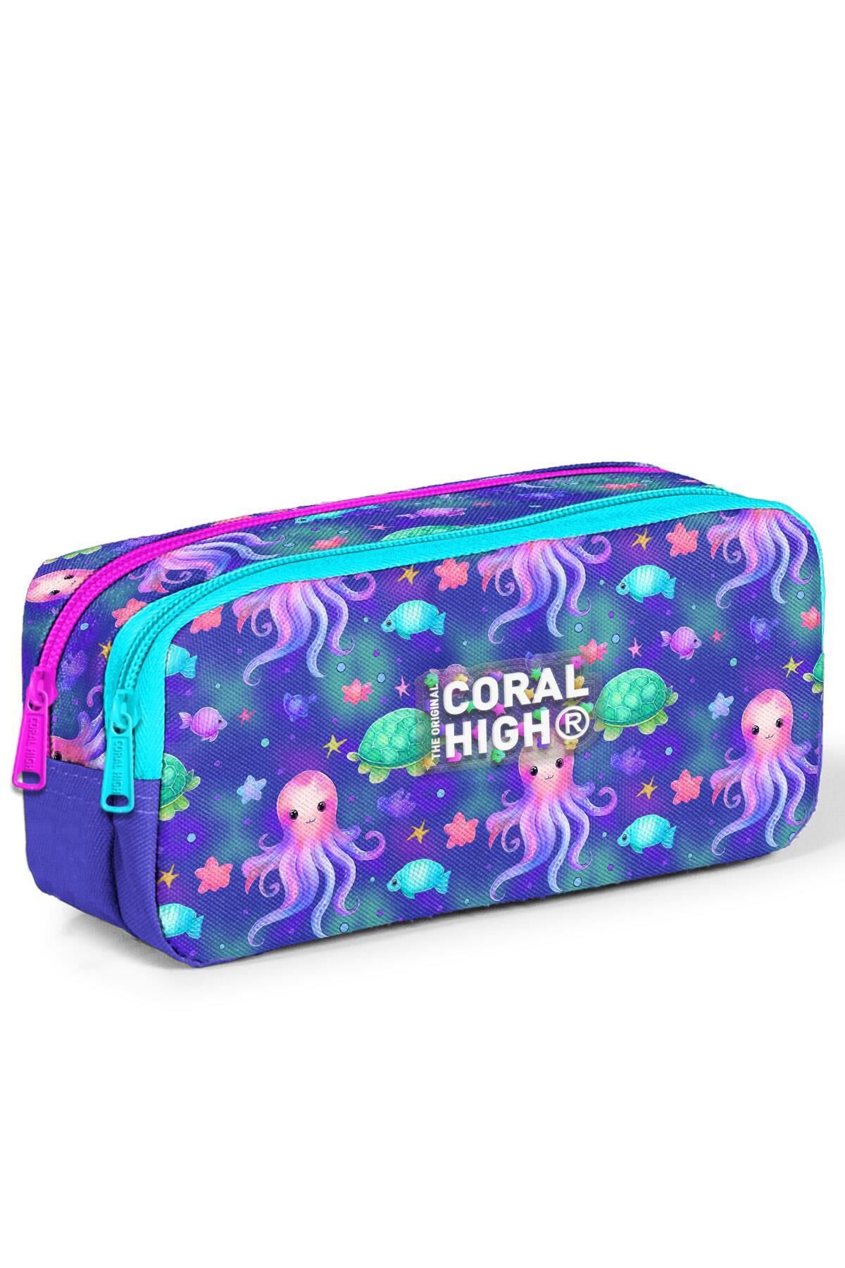 Yaygan Coral High Kalem Çanta  İki Bölmeli 12096