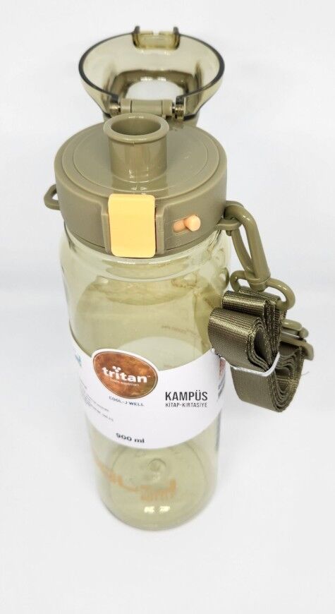 Gıpta Askılı Kilitli Tritan Matara 900 Ml Yeşil