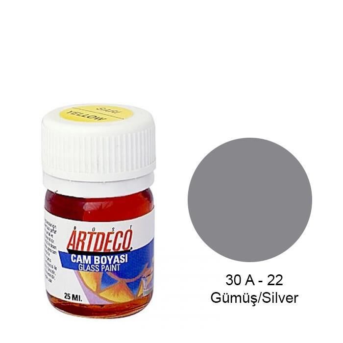 Artdeco Cam Boyası 25 Ml Metalik Gümüş 22