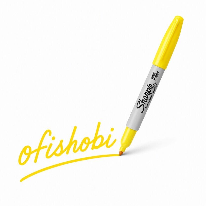 Sharpie Fine Permanent Markör Yuvarlak Uç - Koyu Sarı
