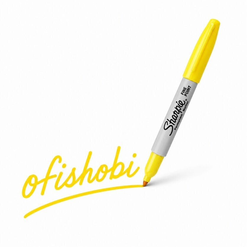 Sharpie Fine Permanent Markör Yuvarlak Uç - Koyu Sarı