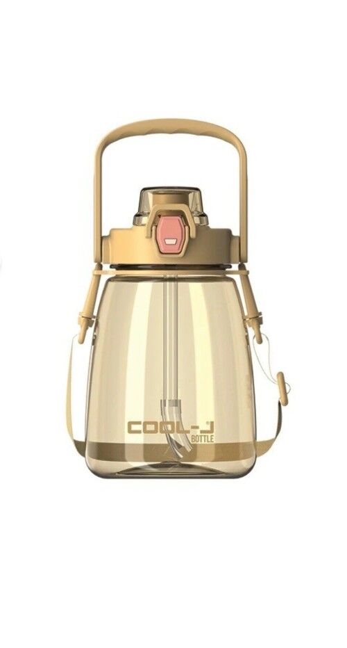 Gıpta Askılı Pipetli Tritan Sporcu Matara 1200 Ml Sarı