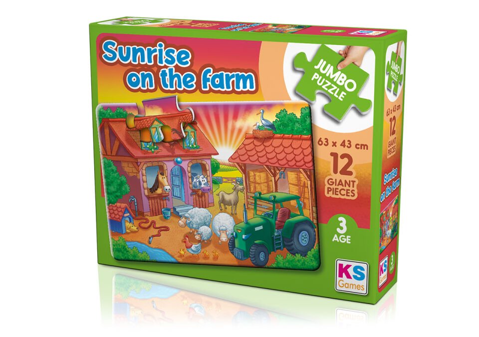 Ks Games Baby Puzzle 12 Parça Sunrise On The Farm