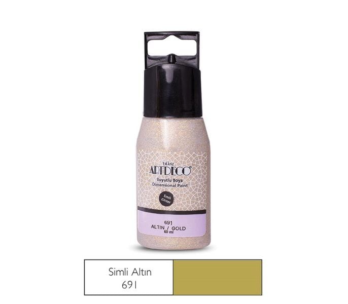 Artdeco Simli Boyutlu Boya 60 Ml Altın 691