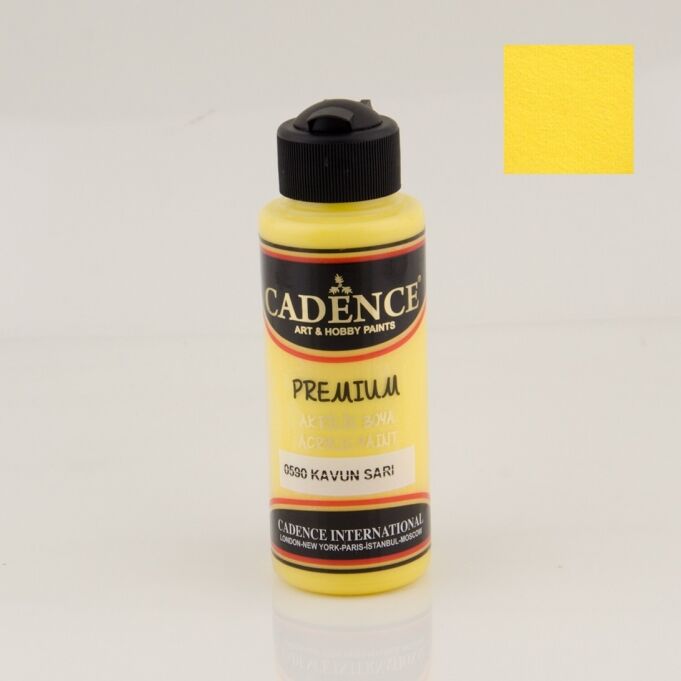 Cadence Premium Akrilik Boya 0590 Kavun Sarı 120 Ml