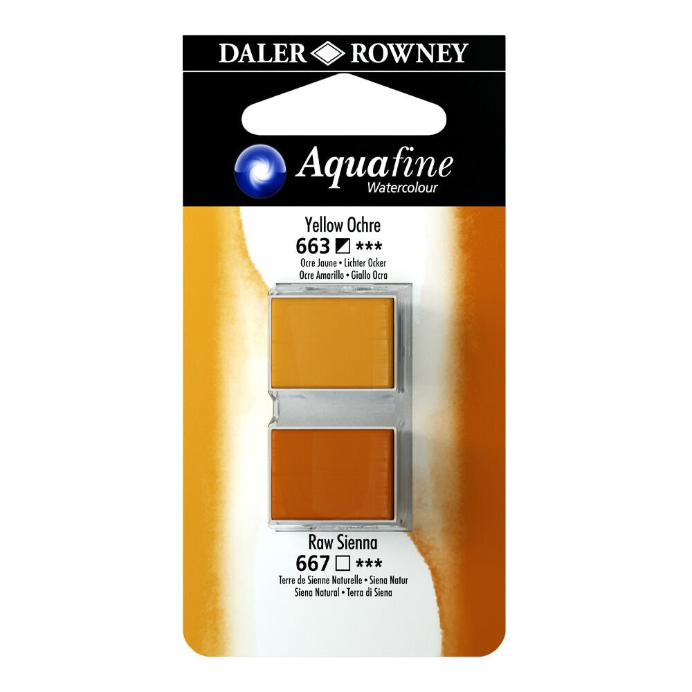 Daler Rowney Aquafıne H/P Set 17 Yellow Ochre/Raw Sıenna