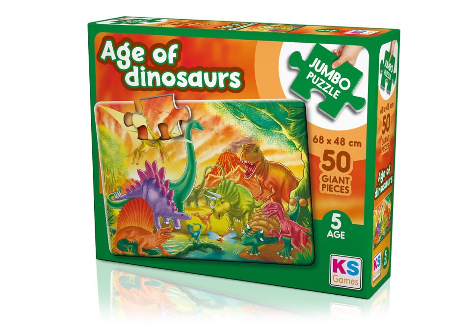 Ks Games Baby Puzzle 50 Parça The Age Of Dinosaurs