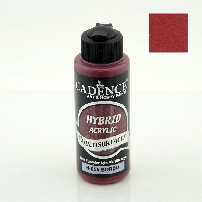 Cadence Hybrid Akrilik Multisurfaces H-055 Bordo 120 Ml