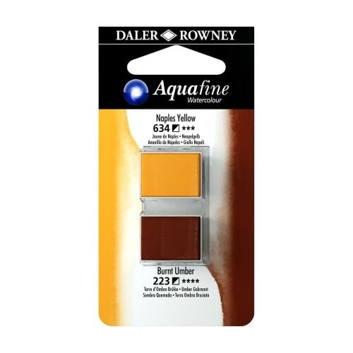 Daler Rowney Aquafıne H/P Set 19 Naples Yellow/Burnt Umber