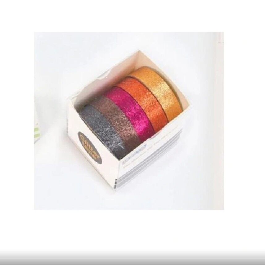 Gıpta Renkli Bant Glitter Tape 10 Mm x 2 M 5 Li