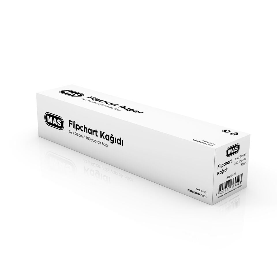 Mas Flipchart Kutulu 64x90 Düz 100 Yaprak 80 Gr