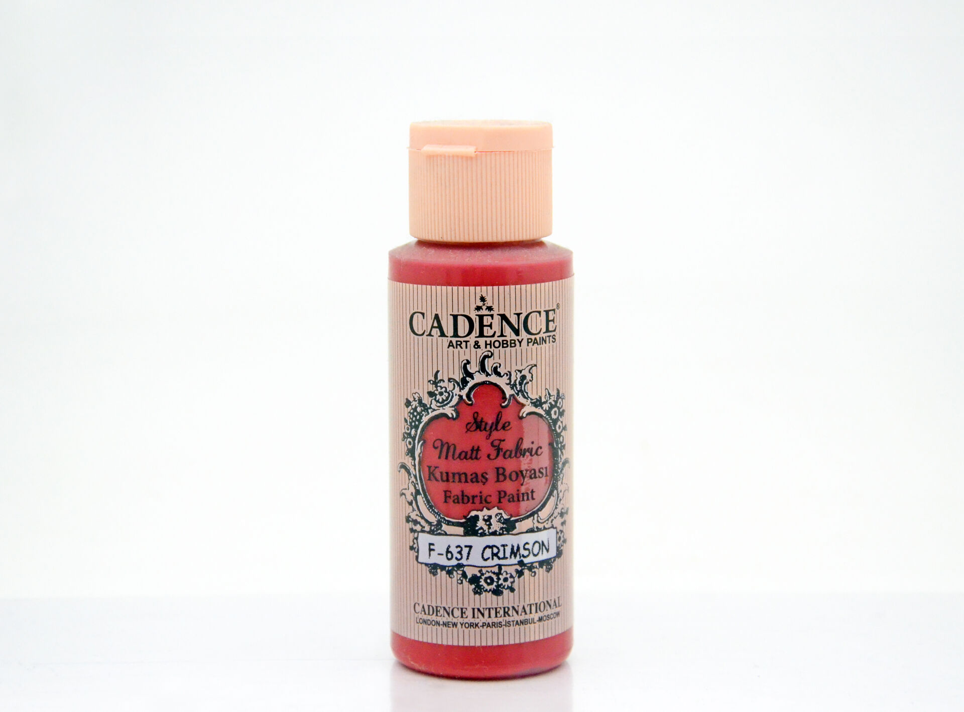 Cadence Style Matt Kumaş Boya F-637 Crımson Kırmızı 59 Ml