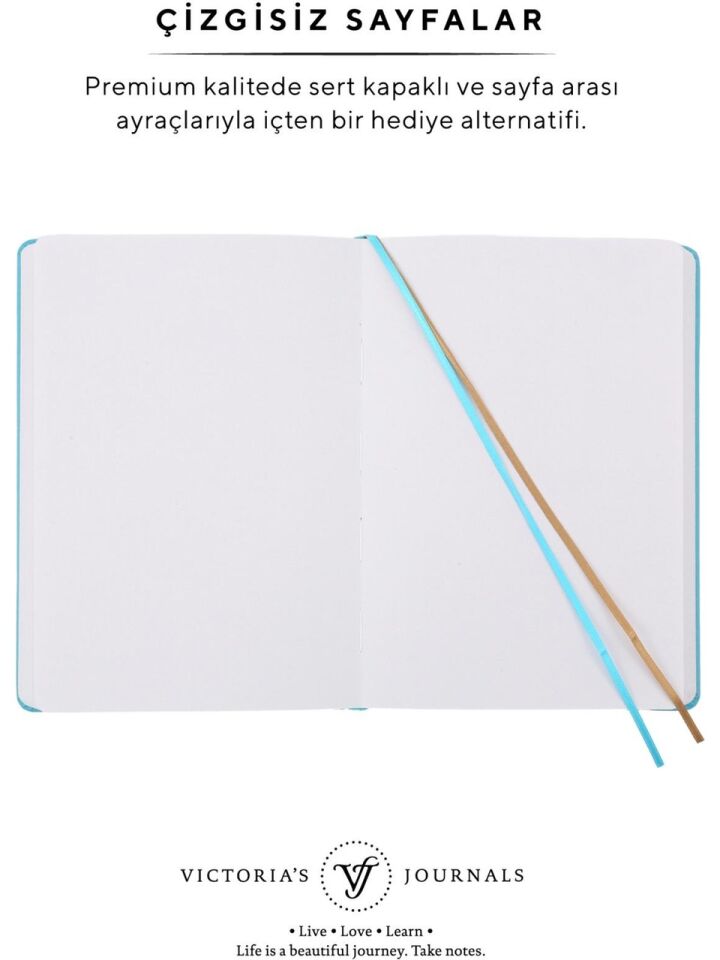 Victorias Journals Vintage Old Book Sketch 14x20 110 Gr Açık Mavi