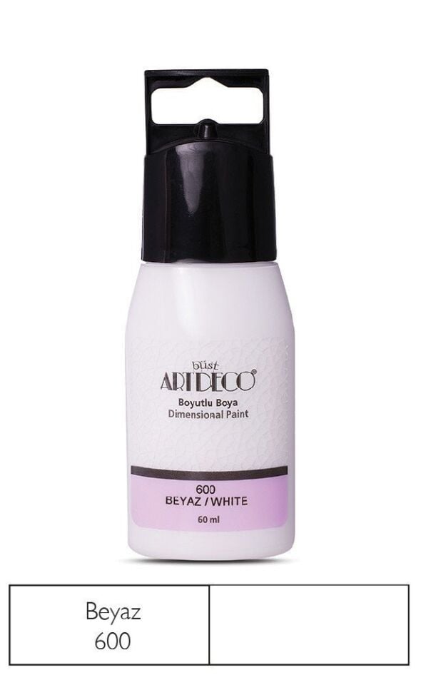 Artdeco Boyutlu Boya 60 Ml Beyaz 600