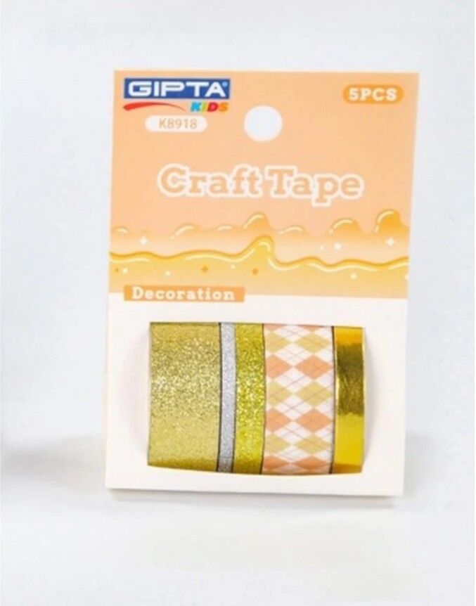 Gıpta Renkli Bant Craft Tape Mix 2M 5 Li