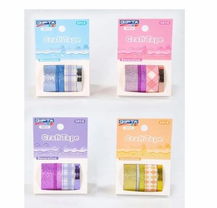 Gıpta Renkli Bant Craft Tape Mix 2M 5 Li