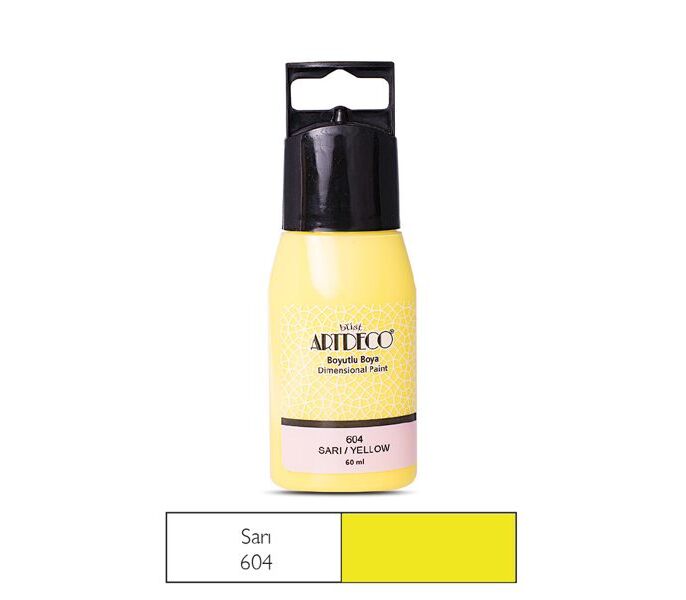 Artdeco Boyutlu Boya 60 Ml Sarı 604