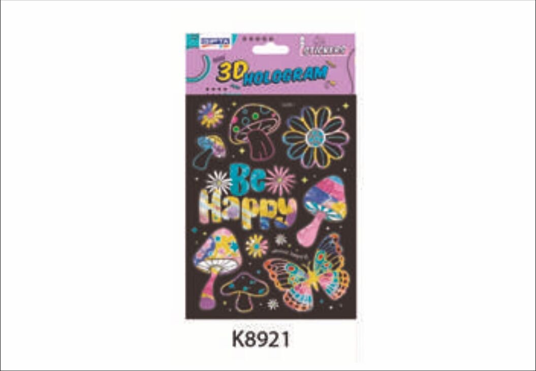 Gıpta Sticker Latest 14x21 Cm 3 D Hologram Happy