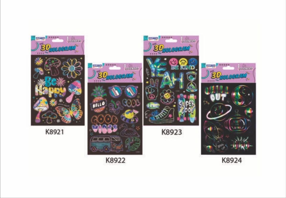 Gıpta Sticker Latest 14x21 Cm 3 D Hologram Happy