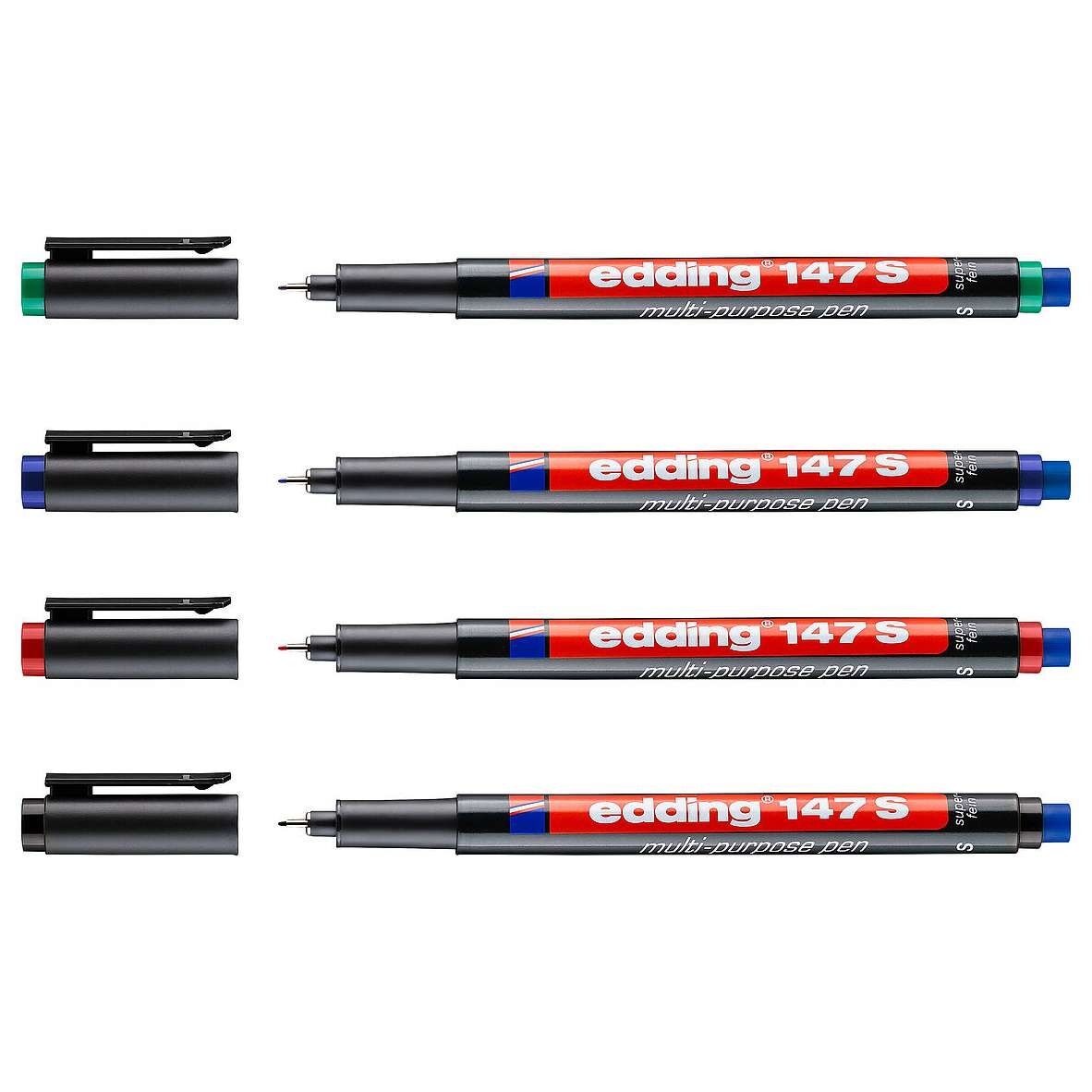 Edding Asetat Kalemi Silgili  E-147S 4 Lü Poşet