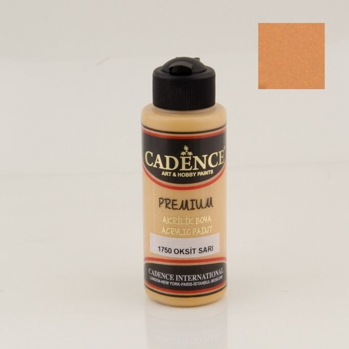 Cadence Premium Akrilik Boya 1750 Oksit Sarı 120 Ml