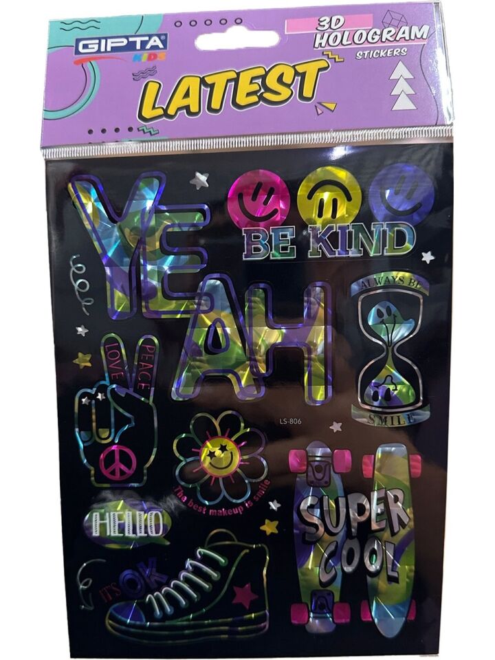 Gıpta Sticker Latest 14x21 Cm 3 D Hologram Be Kind