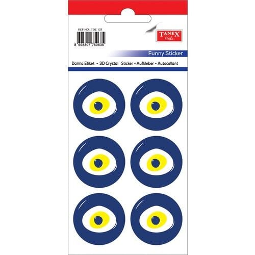 Tanex Tde-137 Nazar Boncuğu 30 Mm Damla Etiket