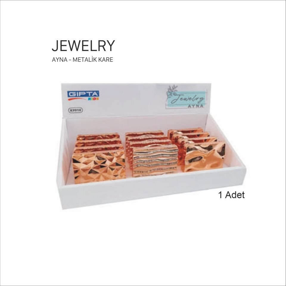 Gıpta Ayna Jewelry Metalik Kare