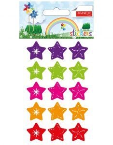 Tanex Tde-146 Yıldız Mix İçi Çizgili 20 Mm Damla Etiket