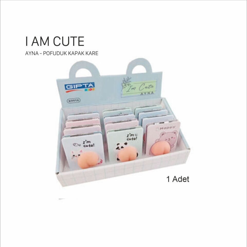 Gıpta Ayna I Am Cute Pofuduk Kapak Kare