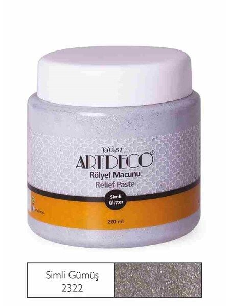 Artdeco Simli Rölyef Macunu 220 Ml Gümüş 2322