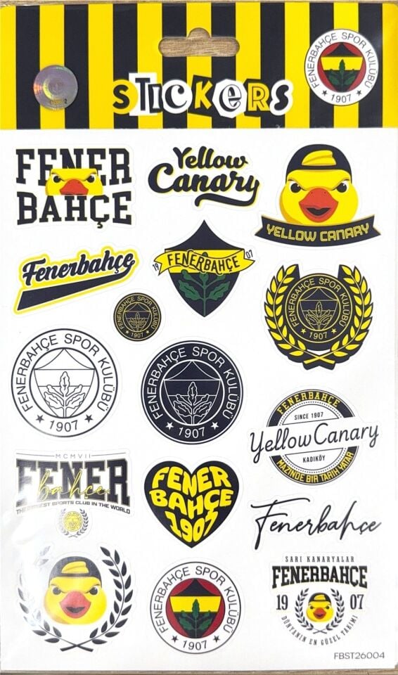 Piolent Fenerbahçe Yellow Canary Sticker Sheet