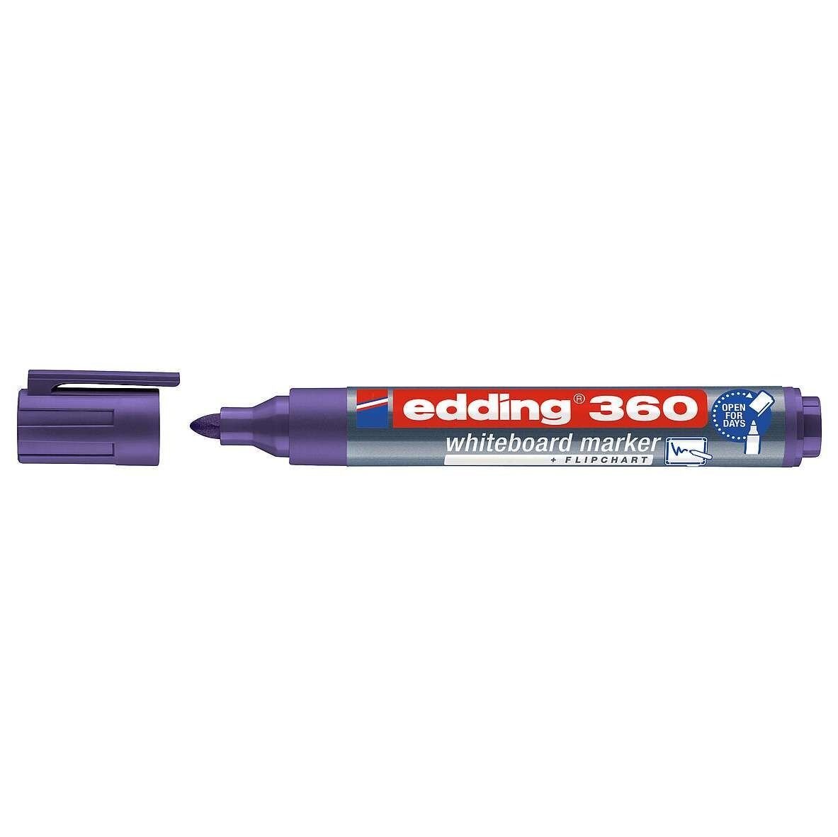 Edding 360 Beyaz Tahta Kalemi Cap Off Mor