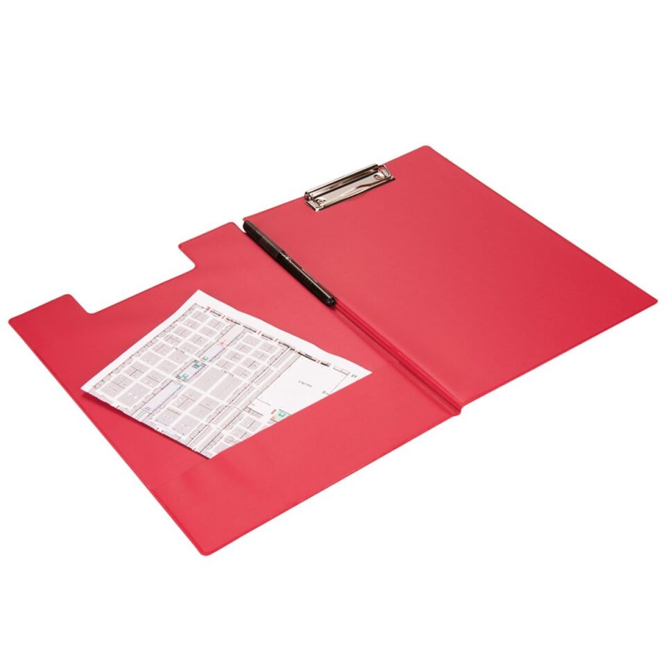 2K Sekreterlik Kapaklı A4 Pvc 100 Yaprak 333 Kırmızı 24x32 Cm