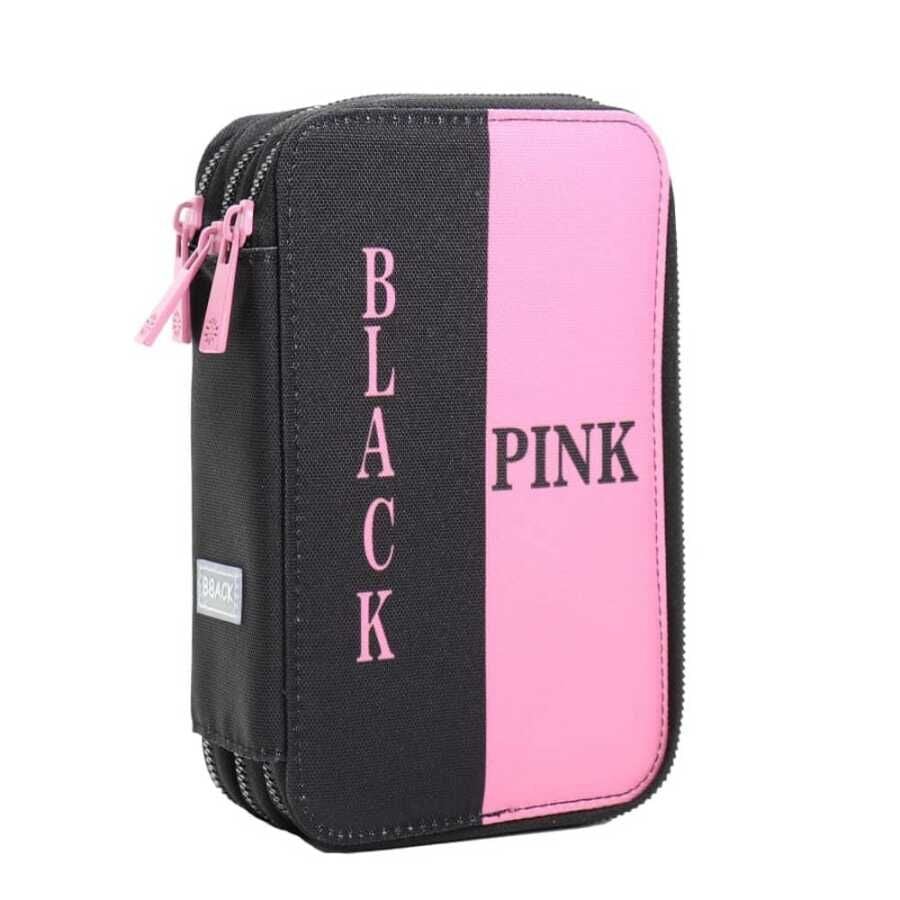 B Back 3 Katlı Kalemlik Black Pink